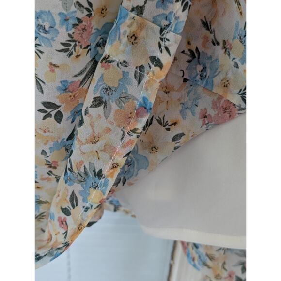 Pink Lilly Floral Summer Mini Dress Multicolor Sleeveless Casual Women's Size M - Picture 5 of 15